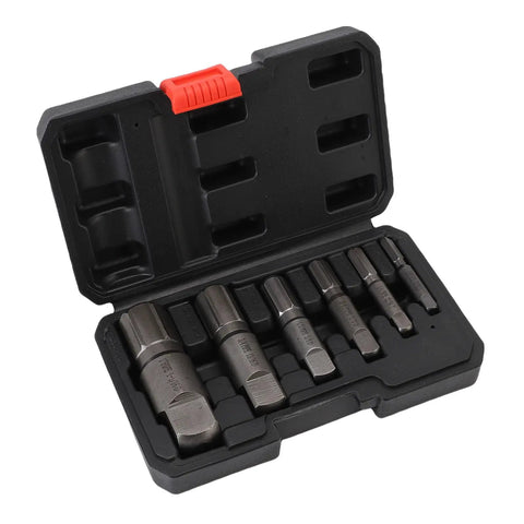 Essential 6 Piece Pipe Extractor Set To Yank Broken And Stripped Nuts With Ease Plus Screw Remover Tool Kit For Plumbing Jobs From 1/8 Up To One Inch Size, steel case