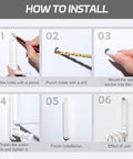 Installation guide for Dang Sturdy Fold Down Coat Hooks For Walls Two Pack Zinc Alloy wall mounted coat hooks.