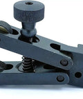 Side view of Mini V Clamp Knurling Tool 5-20 Mm with adjustable spring action, featuring diamond pattern holder and EN31 steel knurls.