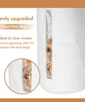 Heavy Duty 1 Micron Dust Collector Filter Bag For Wall Mount Collectors Fits 4 To 5 Inch Openings with clear window