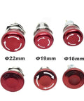 Mushroom Emergency Stop Switch Latching Button, 16mm 19mm 22mm Universal Mount, Red Head for Fast Shutdown, Direct Replacement Without Modifying Control Panel Holes, Two Contact Configurations NO NC Options, Easy Locate and Press in Urgent Situations. 16mm 19mm 22mm red mushroom emergency stop buttons