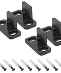Black Sliding Barn Door Floor Guides Made From Durable POM Plastic For Bypass, Pocket, Closet And Barn Doors Heavy Duty Door Hardware In A 4 Pack