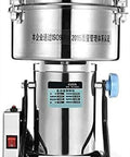 Grain Grinder 4500G Stainless Steel High Speed Pulverizer for home and commercial use, front view, with control buttons