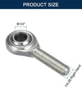 CM4 Rod End Bearing Heim Joints 1/4 X 1/4-28 Right Hand Male Thread With Jam Nuts 2-Pack High Strength Forged Steel Ball Joint shown with 1/4 bore
