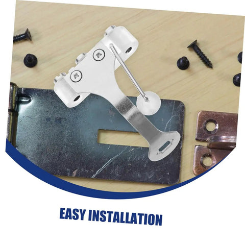 Two Pack Epee Socket Replacement Brackets for Fencing Training Tool with screws on a wooden surface.