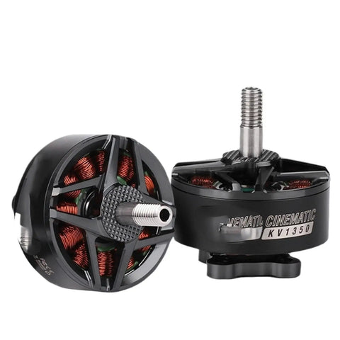 Beefy Brushless Outrunner Motor 28x10mm For 7 And 8 Inch FPV Drones 1100KV, durable bearings, aluminum housing close-up view