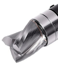 Get This Bad Boy 1/4 Inch Shank Spiral Flush Trim Router Bit With 3/8 Inch Cutter And Half Inch Cutting Height showing detailed cutter design.
