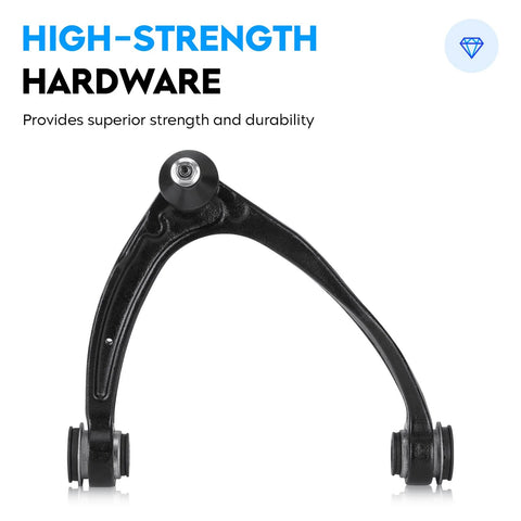 Front Upper Passenger Side Control Arm With Beefed-Up Ball Joint Assembly K80670 For Chevy Silverado 1500 2007 To 2016 And GMC Sierra Yukon Tahoe Suburban Avalanche Cadillac Escalade ESV EXT 2007 To 2014 Suspension Kit