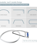 Flexible Bendable Curtain Track Ceiling And Wall Mount Kit Easy Install 12 Foot Sliding System For RV Bay Shower Curtain Rods White Durable Aluminum Includes Mounting Brackets And Hardware, bendable and cuttable