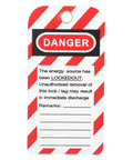 Heavy Duty Lockout Tagout Tags 10 Pack Built Tough For Real Job Sites Danger Do Not Operate Industrial Warning Tags printed with clear instructions.