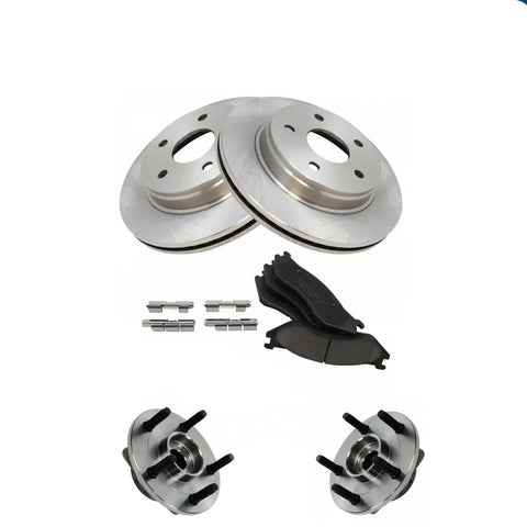 Straight Up Reliable Front Wheel Bearing And Hub Assembly Pair For Chevy Express Gmc Savana 2500 3500 Eight Lug Rear Wheel Drive with brake components.