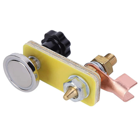 Ultimate Welding Magnetic Ground Clamp With Strong Brass Head And 0.2 Inch Insulation Board for smooth metal contact.