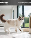 Heavy Duty Sticky Entrance Mats 17 X 13 Inches 5 Pack 150 Sheets Adhesive Floor Pads near a cat in a modern home setting.