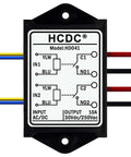 Two Channel SPST NO 10 Amp Power Relay Module with diagram showing 24V Input Selectable 5V 12V or 24V, for DIY projects.