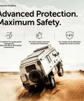 Premium 500A Battery Management System With Bluetooth App Control And Built In Contactor For Rv And Campervan Lithium Banks That Handles Heavy Loads Like A Champ, displaying 500A contactor and safety features.