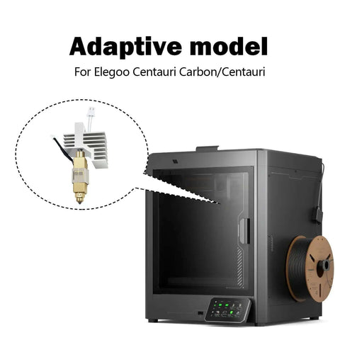 0.4mm Ceramic Hotend Upgrade for Elegoo Centauri Carbon 3D Printer with brass hardened steel nozzle