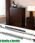 Undermount Drawer Slides 12 Inch Full Extension Soft Close Concealed Runners Set 6 Pairs with bedroom furniture