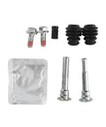 Upgrade Your Ride With This Awesome Front Brake Caliper Guide Pin Kit Featuring Durable Metal Slider Pins That Fit MK7 Models From 2008 All The Way To 2022 As Top Tier Replacement Parts Including Eight Nifty Accessories For Smooth Sliding Action. metal brake caliper pin kit with boots, bolts and guide pins