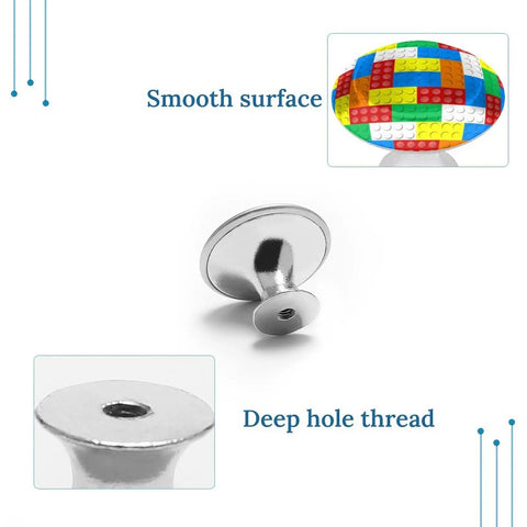 Colorful Rainbow Cabinet Knob Set Two Pack Drawer Pulls For Dresser Cabinets Aluminum Alloy And Stainless Steel Durable
