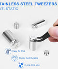 Stainless Steel Calibration Weight Set For Digital Scales, 1g 2g 5g 10g 20g Total 38g With Tweezers, M1 Class Precision