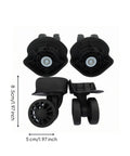 Swap Out Worn Suitcase Wheel With This Heavy Duty Twin Caster Upgrade featuring black twin swivel wheels and reinforced mounting plate.