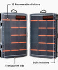 Handy Small Parts Organizer Box Set With 17 Compartments And 12 Removable Dividers Dual Pack craft case with clear lid
