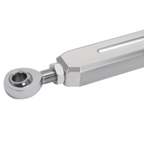 Rear Upper Radius Rod Arms For Polaris RZR XP 1000 RS1 And Turbo 2014 To 2023 With High Ground Clearance Aluminum Alloy Construction Oil Coated Silvery Finish Durable Off Road Upgrade close-up rod end