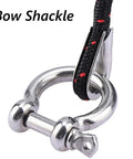 Beefy Heavy Duty 304 Stainless Steel Bow Shackle Screw Pin Anchor D Ring Rigging Hardware 5/32 Inch 8 Pack with rope