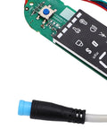 Close-up of Bluetooth Dashboard Replacement For MI3 Electric Scooter Circuit Board with LED Clear Digital Display and connector