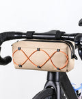 Front Bike Bag With Waterproof Insulation And Large Capacity On Handlebar Storage For Mountain And Road Bikes attached to bike