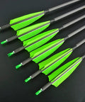 100 Pack Archery Fletching Feathers Shield Cut Turkey Feathers For 3 Inch, 4 Inch, And 5 Inch Arrows - Left Or Right Wing, Light Green
