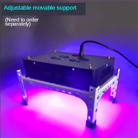 Heavy Duty Led Uv Curing Lamp 365Nm 5600W on adjustable support rack with purple light effect for efficient curing.