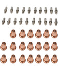 Consumables Kit for IPT-60 PT60 PT40 IPT-40 Torch, 40 Electrodes and Nozzles, 1.0mm and 1.1mm Tips, Replacement Parts