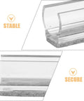 Transparent U Shaped Chair Leg Caps with Felt Pads and Floor Glides for Tubular Furniture Feet Cushioned Anti Scratch and Quiet Glide