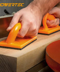 Two Pack Push Block With Ergonomic Handle And Non Slip Pad For Table Saw Router Table Bandsaw And Jointer Woodworking