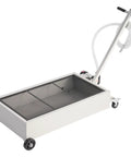 Heavy Duty Electric Oil Drain Pan With 20 Gal Capacity And 110V High Flow Pump, rolling waste oil tank with hose and wheels.