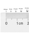1mm Carbon Steel Bearing Balls G1000 Precision, 10000 Pieces, High Grade Ball Bearings For Industrial Equipment Maintenance And DIY Projects, Cost Effective, Durable, And Smooth For Reuse In Various Mechanical Applications. 1mm steel ball shown on ruler
