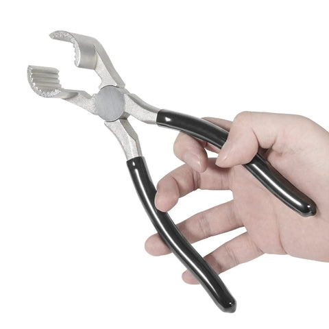 Washer Hose Plier For No Sweat Grip And Tight Seal On Washing Machine Inlet Hoses Universal Fit For Front Load And Top Load Washers With Indented Water Valves And Hard To Reach Hose Connections, black handles