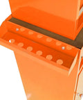 Top view of Tough As Nails Orange Mobile Toolbox, Heavy Duty Tool Cart With Five Drawers On Wheels, Tool Chest Organizer For Garage
