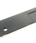 Zero Clearance Throat Plate Insert For Kobalt KT1015 15 Amp 10 Inch Table Saw showing side angle view of black insert plate.