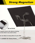36 Pack Magnetic Sheets With Adhesive Backing 8 By 11 Inch Peel And Stick 20 Mil Magnetic Paper displaying strong magnetism.