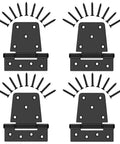 Heavy Duty Gate Hinges Three And A Half Inch Black Iron Strap Hinges For Wood Fence Gate And Vinyl Shed Door With Screws 8 Pack