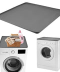24 By 24 By 0.8 Inch Refrigerator Floor Protector Under Washer And Dryer Mat Silicone Spill Guard With Raised Edges Laundry Room Leak Shield