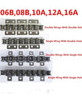 Sturdy 06B-1 Roller Drive Chain 1.5M Length Featuring Double Hole Attachments, showcasing various wing designs for heavy-duty use.
