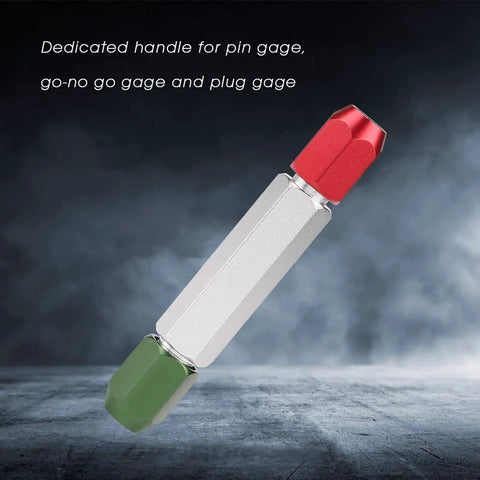 Double End Aluminum Alloy Go No Go Gauge Holder For Plug Gauge Durable Industrial Tool Accessory with red and green ends