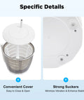 Ultra Portable Hand Crank Washing Machine 2 In 1 Non Electric Washer Spin Dryer with cover and suction feature for stability