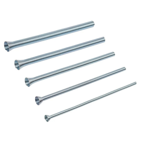 Wostore 5-Inch Tube Bender Set Fits 1/4-3/4 Inch Copper Piping showing five oil hardened spring benders for HVAC jobs.