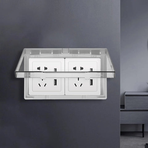 No Sweat Waterproof Outlet Covers With Heavy Duty Adhesive Strip For Quick Home Fixes Total Indoor Outdoor Weather Blocking To Keep Tiny Fingers Safe And Electrical Boxes Sealed Tight