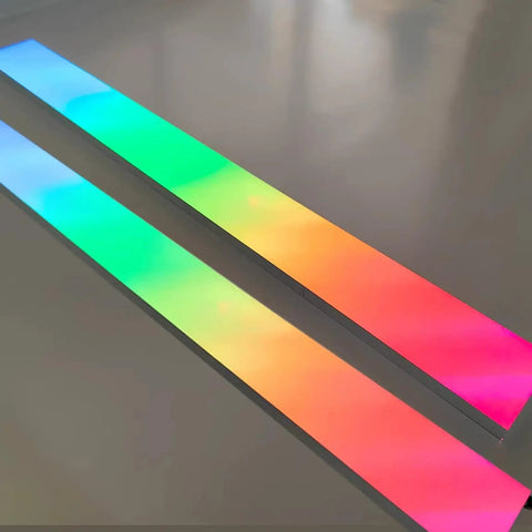 Ultra Thin LED Backlit Light Panel With Lit RGB Color Display White For KTV Bars And Shopping Malls Ambient Decor Light Acrylic Panel 600x200mm Dimmable Brightness