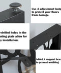 28 Inch Metal Table Legs Set Of 2 Built Tough Heavy Duty Industrial Modern Desk Bases With Laser Engraving Cutout Pattern Rectangular Frame detail